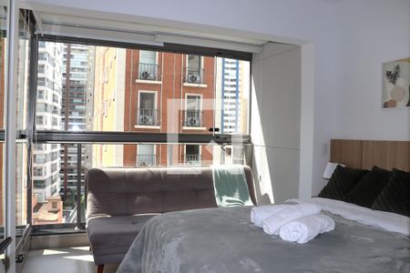 Varanda de kitnet/studio para alugar com 1 quarto, 28m² em Consolação, São Paulo