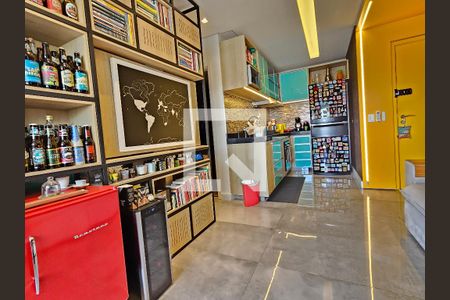 Sala/Cozinha de apartamento à venda com 1 quarto, 42m² em Cidade Monções, São Paulo