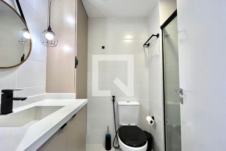 Banheiro de kitnet/studio à venda com 1 quarto, 26m² em Vila Clementino, São Paulo