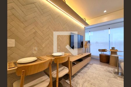 Sala/Cozinha de apartamento para alugar com 1 quarto, 29m² em Indianópolis, São Paulo