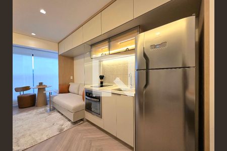 Sala/Cozinha de apartamento para alugar com 1 quarto, 29m² em Indianópolis, São Paulo