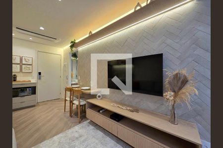 Sala/Cozinha de apartamento para alugar com 1 quarto, 29m² em Indianópolis, São Paulo