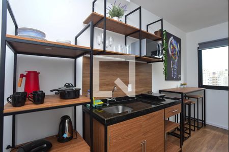Cozinha Americana de apartamento para alugar com 1 quarto, 33m² em Pompeia, São Paulo
