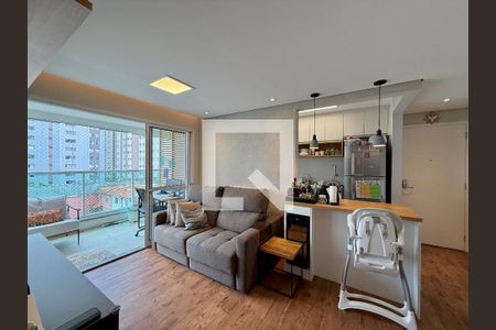 Sala  de apartamento à venda com 2 quartos, 65m² em Cidade Monções, São Paulo