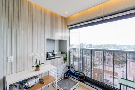 Varanda da Sala de apartamento à venda com 2 quartos, 105m² em Jardim das Acacias, São Paulo