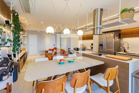 Sala/Cozinha de apartamento à venda com 2 quartos, 105m² em Jardim das Acacias, São Paulo