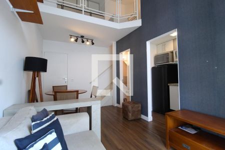 Sala de apartamento para alugar com 1 quarto, 48m² em Moema, São Paulo