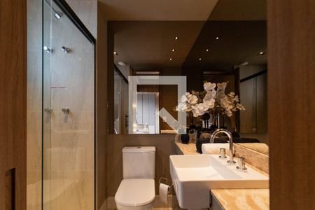 Banheiro  de kitnet/studio à venda com 1 quarto, 39m² em Perdizes, São Paulo