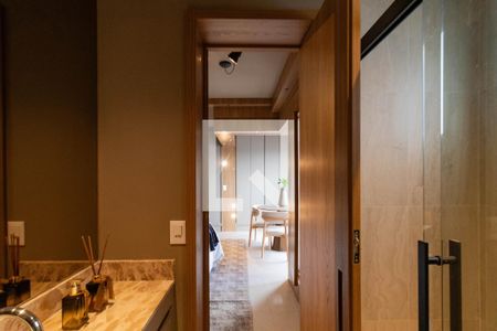 Banheiro  de kitnet/studio à venda com 1 quarto, 39m² em Perdizes, São Paulo