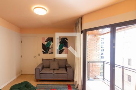 Sala de apartamento à venda com 1 quarto, 40m² em Indianópolis, São Paulo