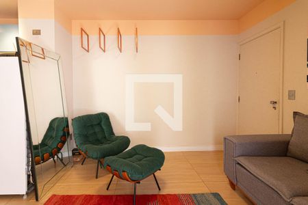 Sala de apartamento à venda com 1 quarto, 40m² em Indianópolis, São Paulo