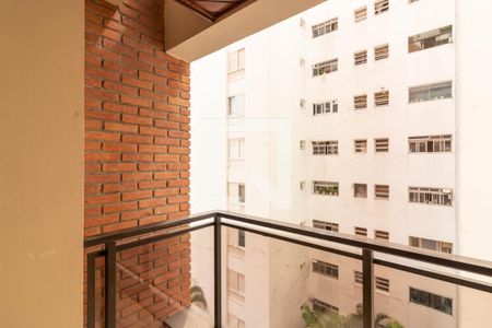 Varanda da Sala de apartamento à venda com 1 quarto, 40m² em Indianópolis, São Paulo