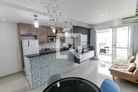 Sala de apartamento à venda com 1 quarto, 50m² em Vila Andrade, São Paulo