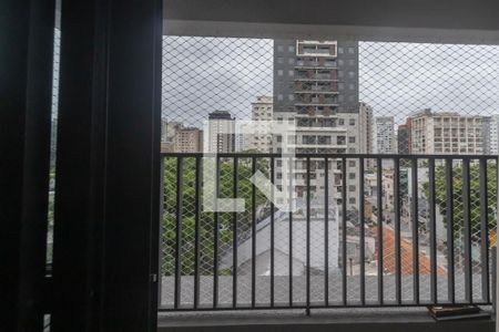 Varanda da Sala de apartamento para alugar com 1 quarto, 28m² em Indianópolis, São Paulo