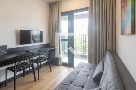 Sala de apartamento para alugar com 1 quarto, 28m² em Indianópolis, São Paulo