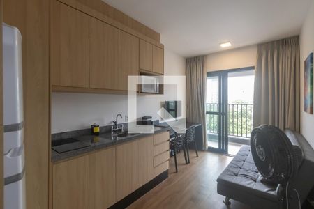 Sala de apartamento para alugar com 1 quarto, 28m² em Indianópolis, São Paulo