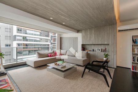 Sala de apartamento à venda com 1 quarto, 84m² em Cidade Monções, São Paulo