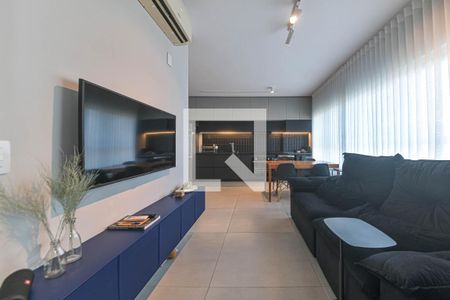Sala de apartamento à venda com 1 quarto, 57m² em Brooklin, São Paulo