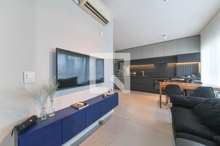 Sala de apartamento à venda com 1 quarto, 57m² em Brooklin, São Paulo