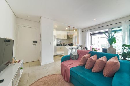 Sala de apartamento à venda com 1 quarto, 48m² em Campo Belo, São Paulo