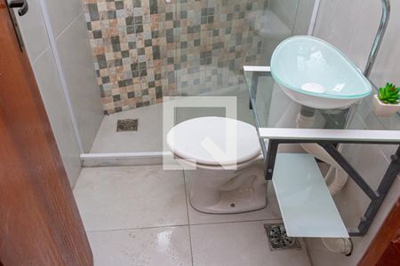 Banheiro de kitnet/studio para alugar com 1 quarto, 25m² em Campo Grande, Rio de Janeiro