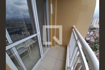 Varanda da Sala de apartamento para alugar com 2 quartos, 46m² em Parque Sao Vicente, São Vicente