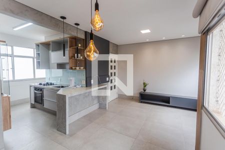 Sala de apartamento à venda com 3 quartos, 73m² em Lourdes, Belo Horizonte