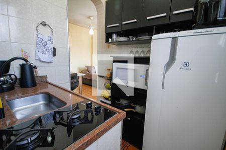 Cozinha de kitnet/studio para alugar com 1 quarto, 26m² em Boqueirão, Praia Grande