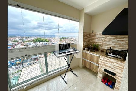 Varanda da Sala de apartamento à venda com 3 quartos, 74m² em Vila Barros, Guarulhos