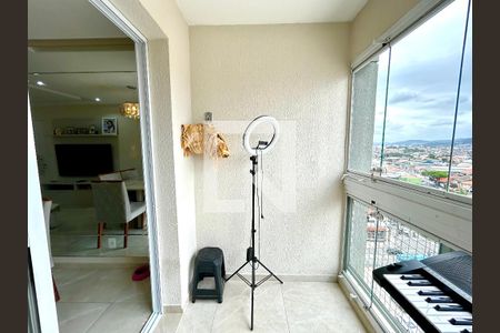 Varanda da Sala de apartamento à venda com 3 quartos, 74m² em Vila Barros, Guarulhos