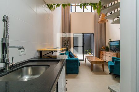 Sala/Cozinha de apartamento para alugar com 1 quarto, 38m² em Santa Felicidade, Curitiba