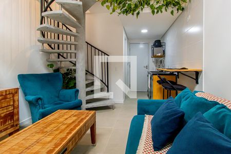 Sala/Cozinha de apartamento à venda com 1 quarto, 38m² em Santa Felicidade, Curitiba