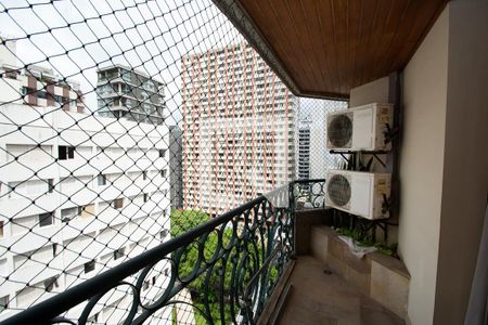 varanda sala de estar de apartamento para alugar com 1 quarto, 54m² em Jardim Paulista, São Paulo