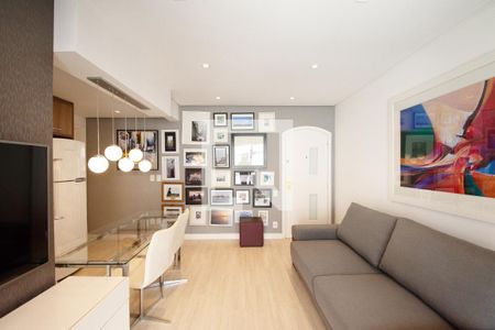 sala de estar de apartamento para alugar com 1 quarto, 54m² em Jardim Paulista, São Paulo