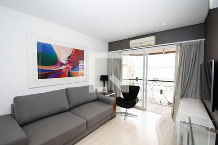 sala de estar de apartamento para alugar com 1 quarto, 54m² em Jardim Paulista, São Paulo