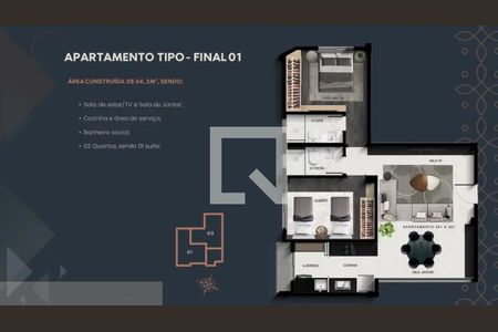 Apartamento à venda com 2 quartos, 85m² em Grajaú, Belo Horizonte