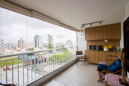Varanda gourmet de apartamento à venda com 3 quartos, 115m² em Vila Valparaíso, Santo André
