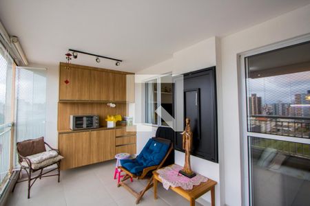 Varanda gourmet de apartamento à venda com 3 quartos, 115m² em Vila Valparaíso, Santo André
