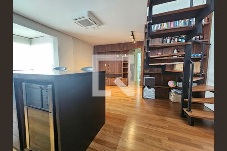 Sala/Cozinha de apartamento à venda com 1 quarto, 110m² em Cidade Monções, São Paulo