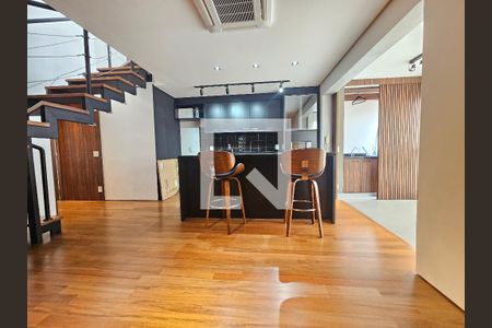 Sala/Cozinha de apartamento à venda com 1 quarto, 110m² em Cidade Monções, São Paulo