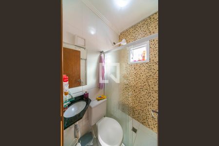 Banheiro  de apartamento à venda com 2 quartos, 55m² em Vila Eldizia, Santo André