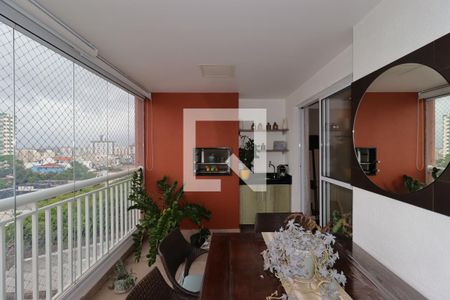 Varanda Gourmet de apartamento à venda com 3 quartos, 115m² em Vila Valparaíso, Santo André