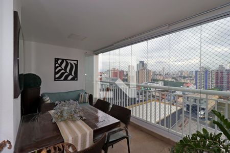 Varanda Gourmet de apartamento à venda com 3 quartos, 115m² em Vila Valparaíso, Santo André