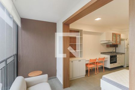 Varanda de kitnet/studio para alugar com 1 quarto, 28m² em Campo Belo, São Paulo