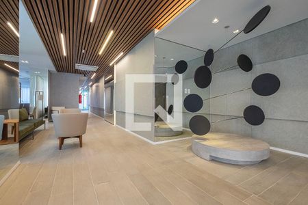 Hall de entrada de kitnet/studio para alugar com 1 quarto, 35m² em Pinheiros, São Paulo