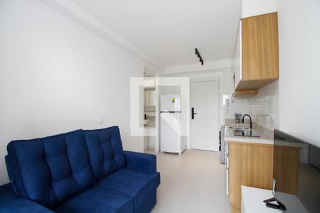 Sala e Cozinha de apartamento para alugar com 1 quarto, 27m² em Pinheiros, São Paulo