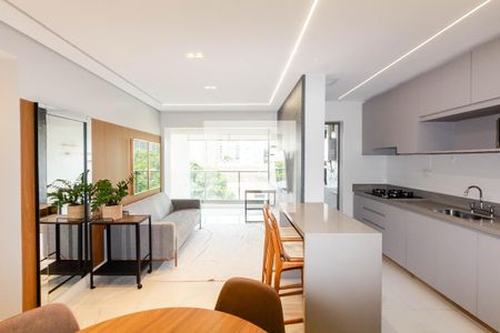 Sala/Cozinha de apartamento para alugar com 2 quartos, 71m² em Moema, São Paulo