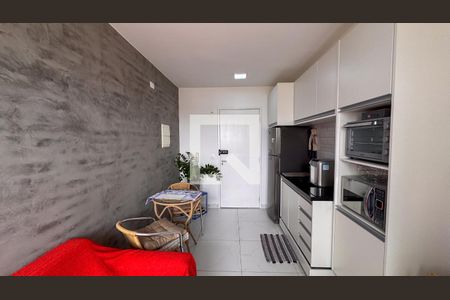 sala e cozinha de apartamento para alugar com 1 quarto, 33m² em Santo Amaro, São Paulo