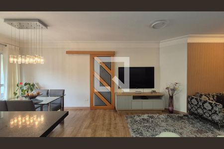 Sala de apartamento à venda com 3 quartos, 110m² em Vila Valparaíso, Santo André