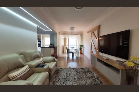 Sala de apartamento à venda com 3 quartos, 110m² em Vila Valparaíso, Santo André